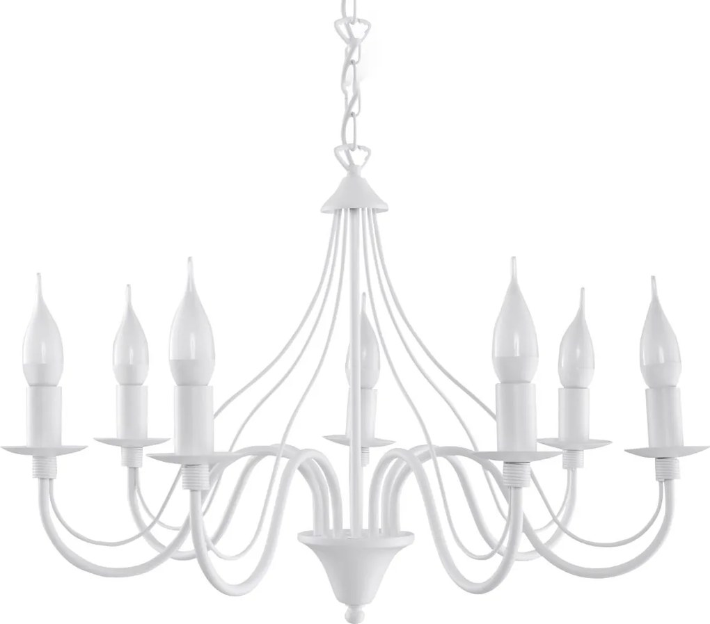 Lampadario a sospensione 7xE14 MINERWA 7 in acciaio