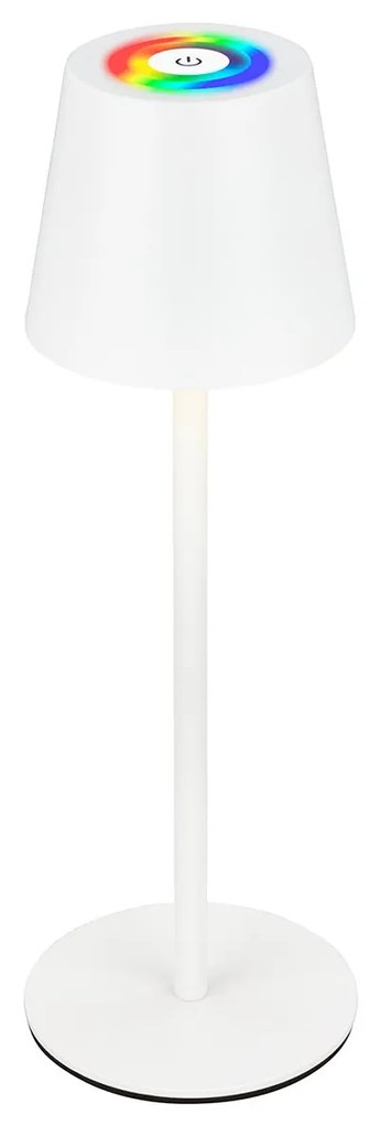 Lampada Da Tavolo Moderna Cilano Metallo Bianco Led Integrato 3W 2700K