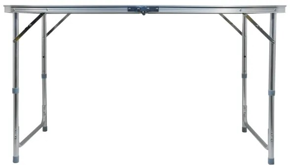 Tavolo da campeggio pieghevole marrone/cromo