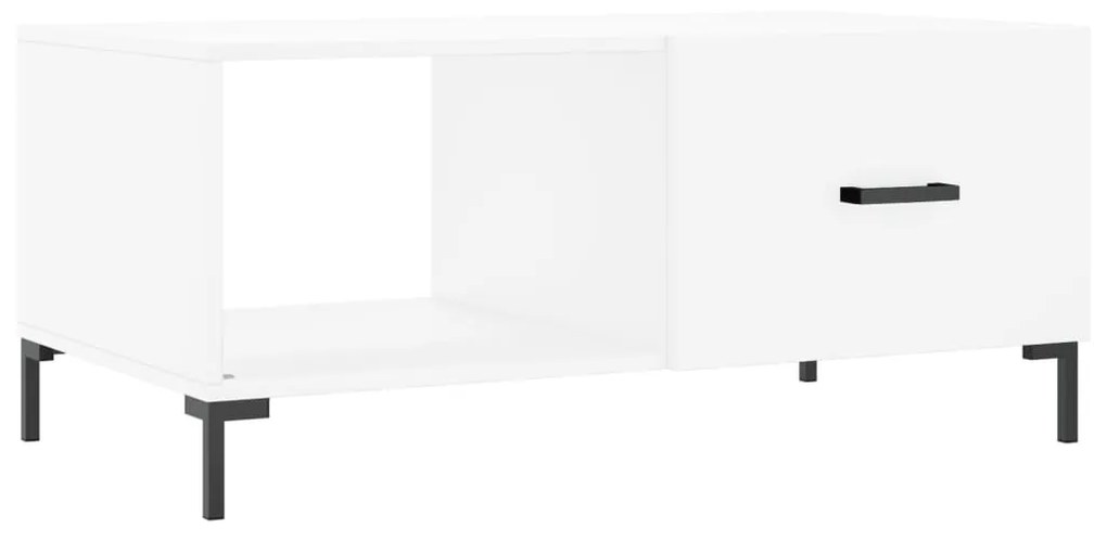 Tavolino da Salotto Bianco 90x50x40 cm in Legno Multistrato