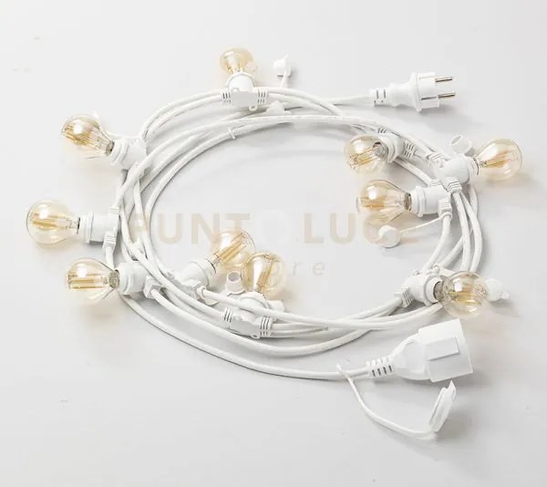 Gfib04- catena luminosa 10 attacchi per lampadine e27 per esterni i...