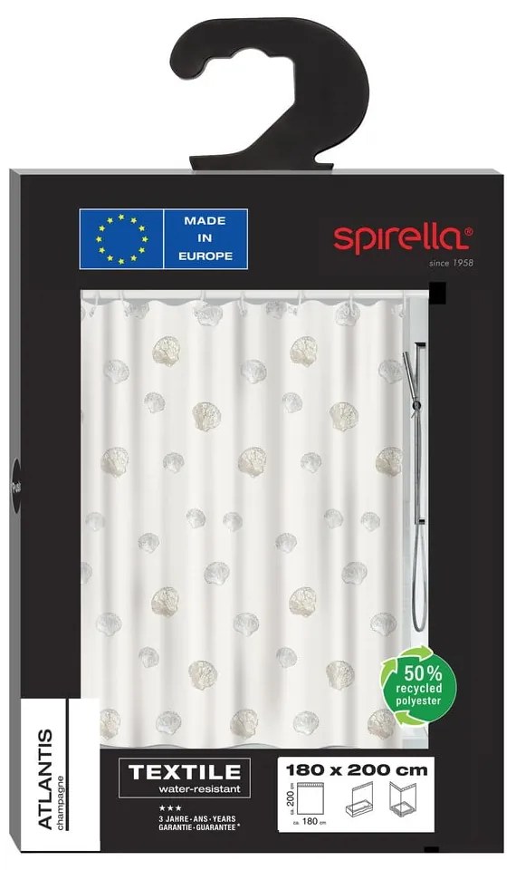 Tenda per doccia 180x180 cm Atlantis – Spirella