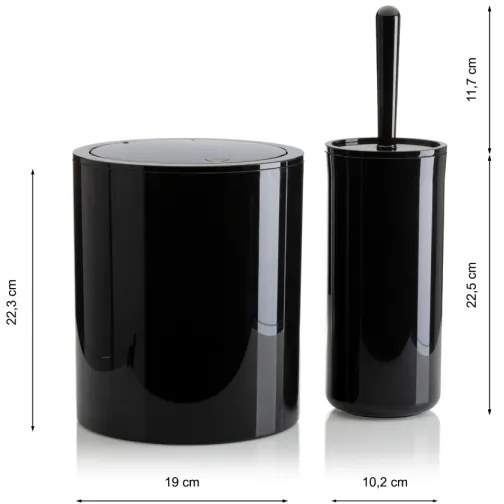 Set da bagno CARMEN 5 pz nero