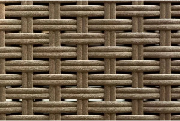 Sedia poltrona indiana in simil rattan per esterno e interno set 2 pezzi CAFFČ