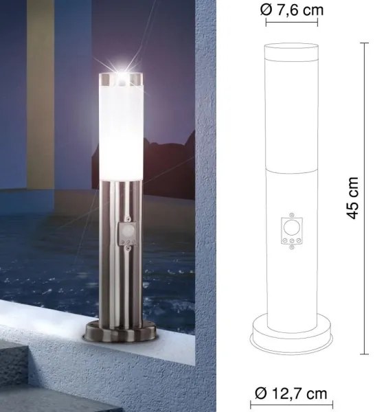 Globo 3158S - Lampada da esterno con sensore DACIA E27/60W/230V IP44