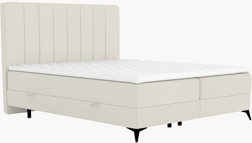 Letto boxspring fatto a mano con contenitore Aggaz, H3