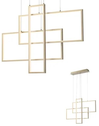 Redo 01-2314 - Lampadario dimmerabile sospeso a cavo PLANA LED/60W/230V dorato