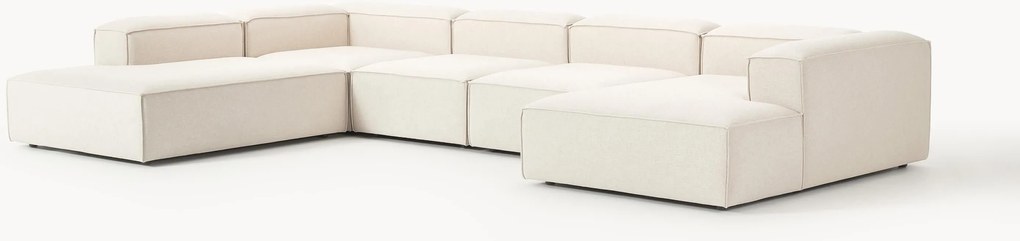 Divano XL componibile in misto lino Lennon