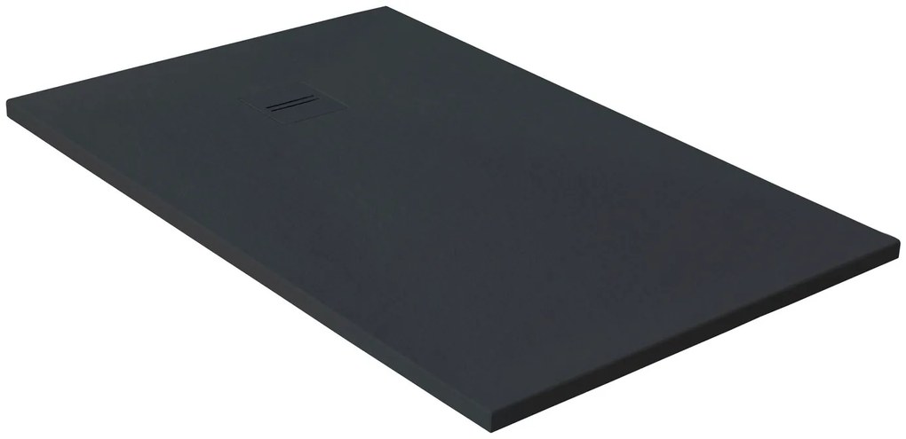 Piatto doccia in resina Cosmos Stone nero L 150 x L 90 cm