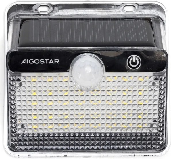 Aigostar-LED Lampada solare con sensore LED/3,7V 6500K 1200 mAh IP65 nera
