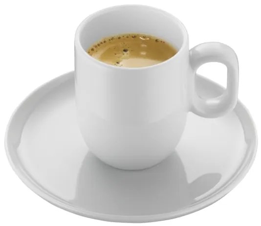 WMF - SET 2x Tazza da espresso con piattino BARISTA bianco