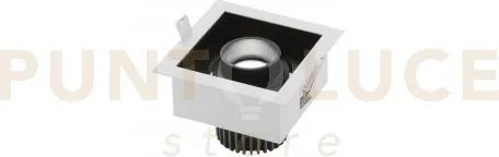Incasso led apollo nero 10w 1000lm 3000k orientabile 12x12x7,7cm