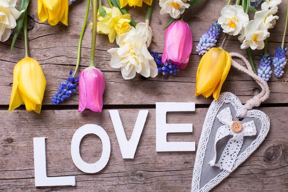 Stampa su tela – Con scritta Love