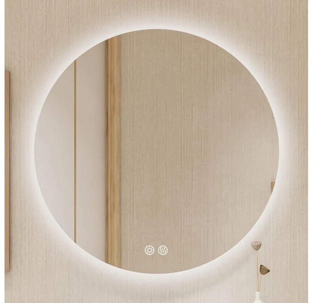 Brilagi - Specchio LED dimmerabile con funzione antiappannamento e retroilluminazione DEMI PRO LED/20W/230V Ø 60 cm IP44