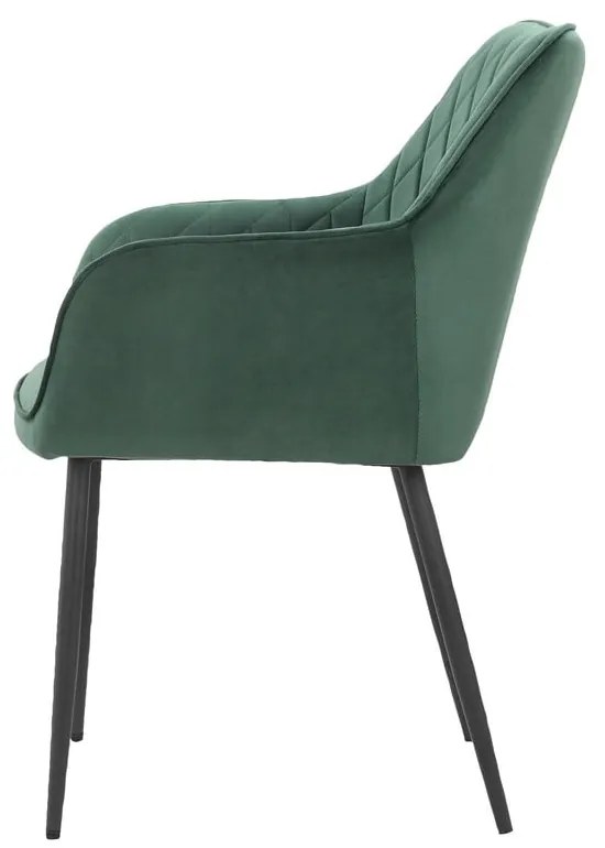 Set di sedie da pranzo verde in imbottito 2 pz Elvira – Støraa