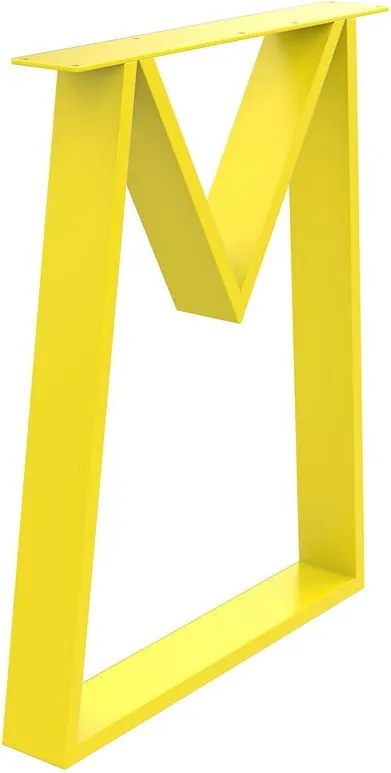 Gamba per mobili STEELMI Wine in acciaio giallo lucido L 60 x P 8 x H 71 cm