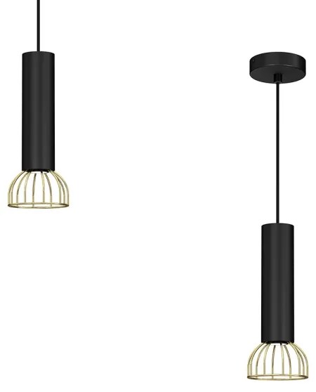 Lampadario su filo  DANTE 1xGU10/25W/230V nero/oro