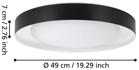 Eglo 99783 - Plafoniera LED dimmerabile LAURITO LED/24W/230V 3000-6500K+ TC
