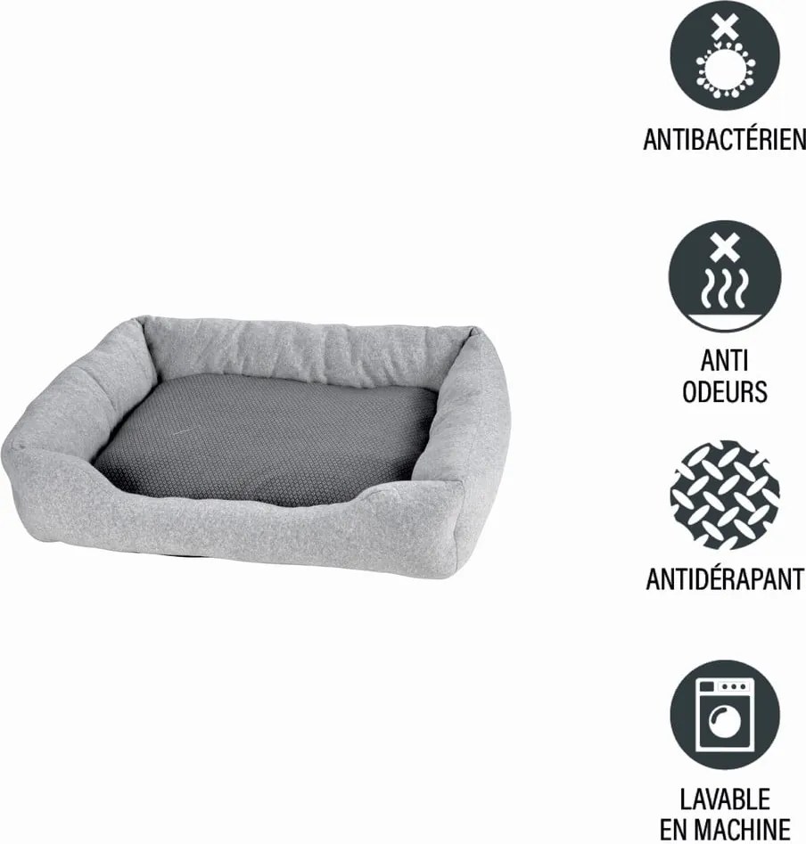 Cuccia grigio chiaro per cane 50x38 cm Graphene – Love Story