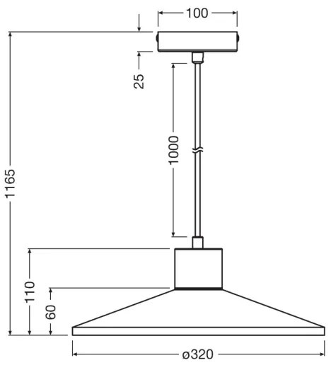 Ledvance - Lampadario a sospensione con filo DECOR CONCRETE 1xE27/15W/230V diametro 32 cm calcestruzzo grigio