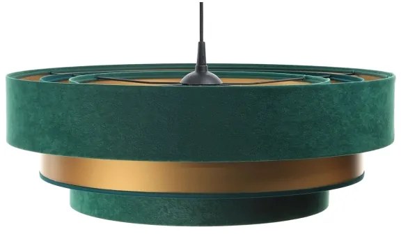 Lampadario su filo TRINITI 1xE27/60W/230V verde/oro
