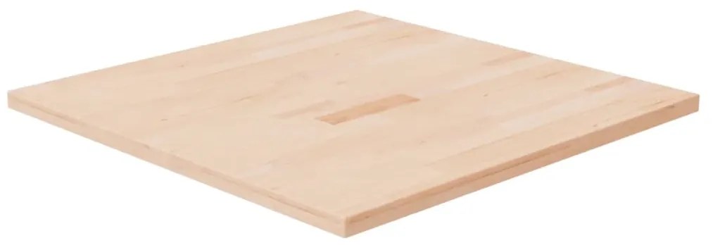 Piano Tavolo Quadrato 70x70x2,5 Cm Massello Rovere Non Trattato /