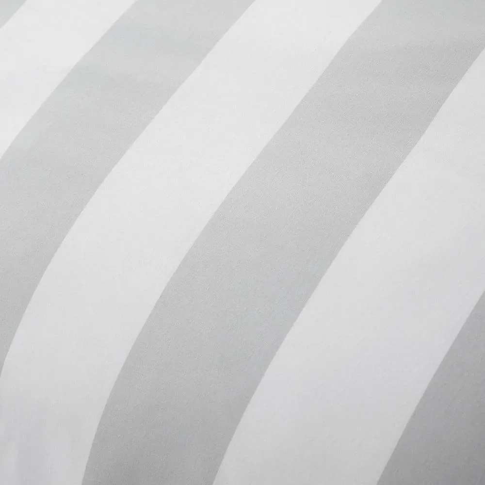 Biancheria da letto singola bianco-grigia 135x200 cm Cove Stripe - Catherine Lansfield