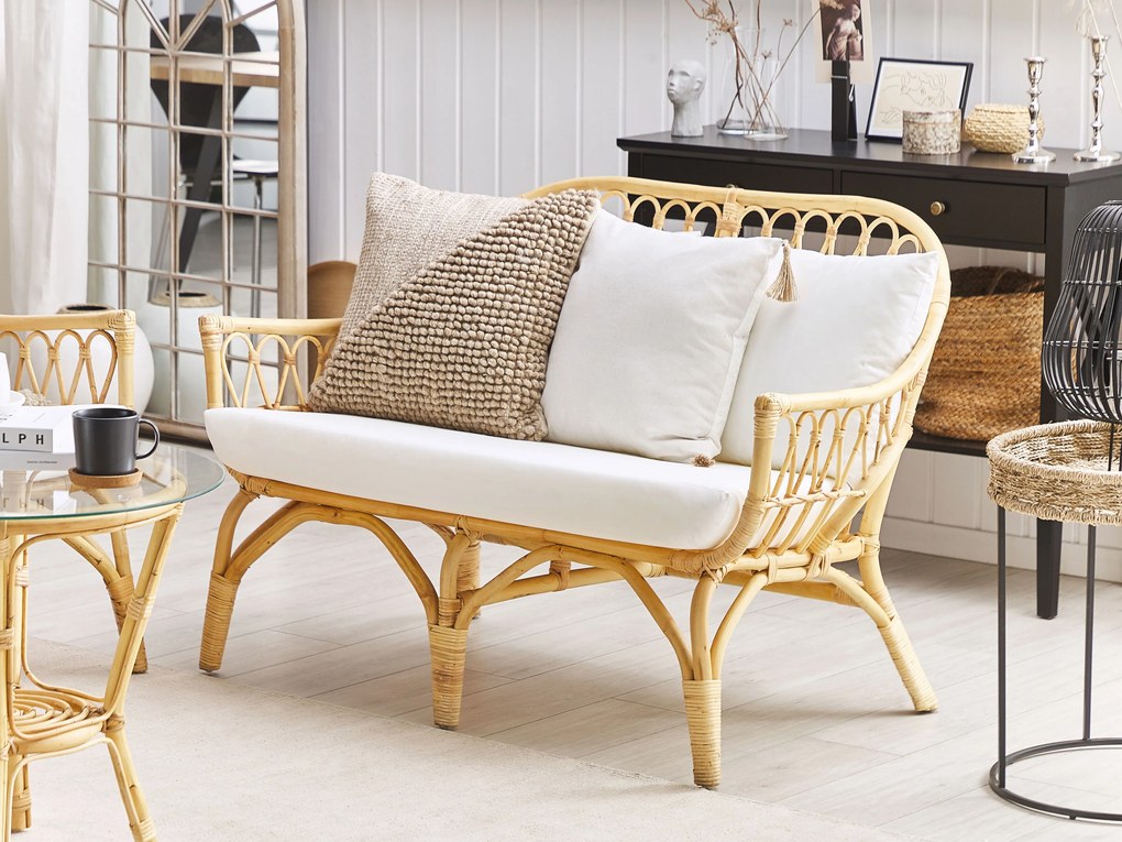 Set da giardino 4 posti in rattan naturale SIBARI Beliani
