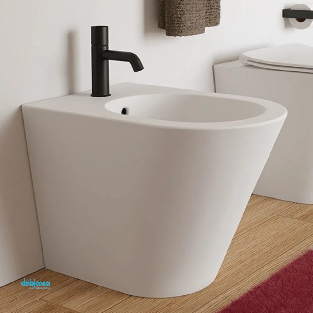 Ceramica Cielo "Mare" Bidet Da Terra Filo Muro Bianco Lucido