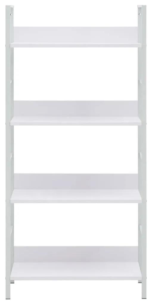 Libreria a 4 ripiani bianca 60x27,6x124,5 cm in truciolato