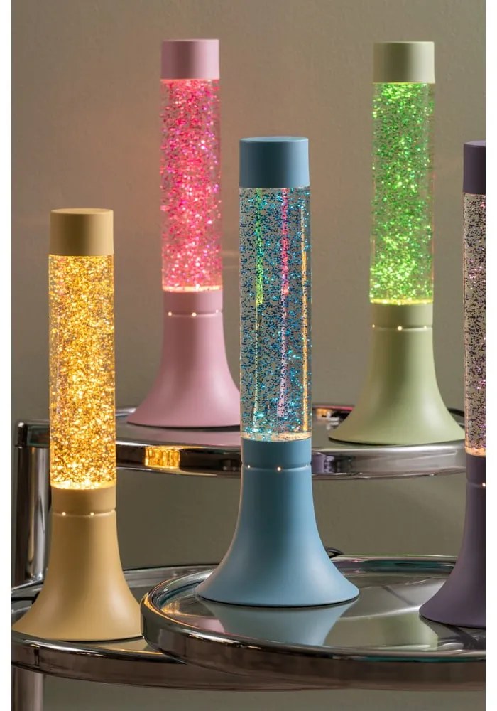 Lampada da tavolo verde con paralume in vetro (altezza totale 37,5 cm) Astro Glittler – Leitmotiv