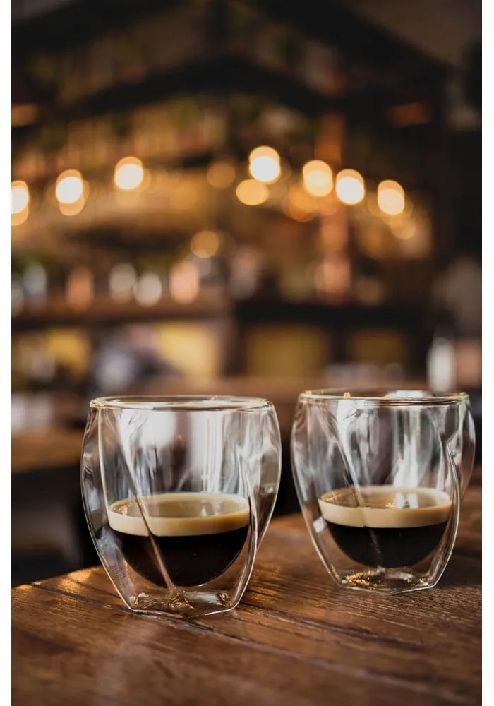 Tazze in set per cappuccino/con parete doppia 2 pz 250 ml Cristallo – Vialli Design