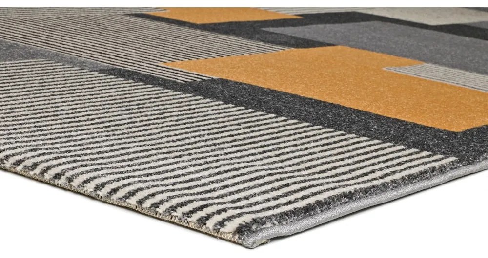 Tappeto grigio-arancio , 80 x 150 cm Leo Square - Universal