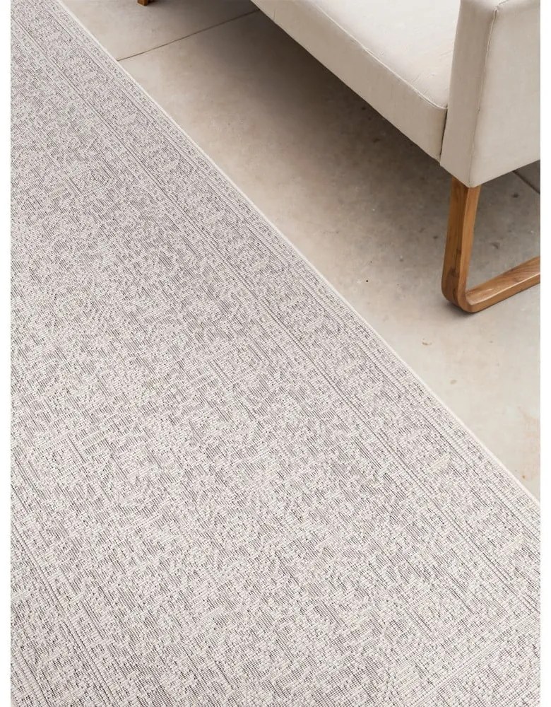 Passatoia da interno ed esterno grigia/avorio 80x250 cm Duet Kona – NORTHRUGS