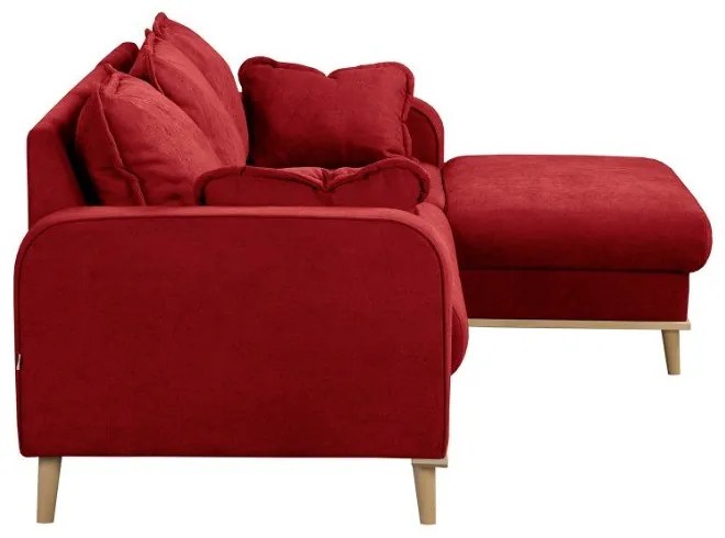 Divano angolare rosso (angolo destro) Beata - Ropez
