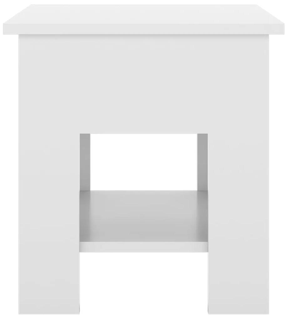 Tavolino da salotto bianco lucido 40x40x42 cm legno multistrato