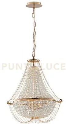 Lampadario a sospensione vienna oro 4 luci attacco e14 45x120cm in ...