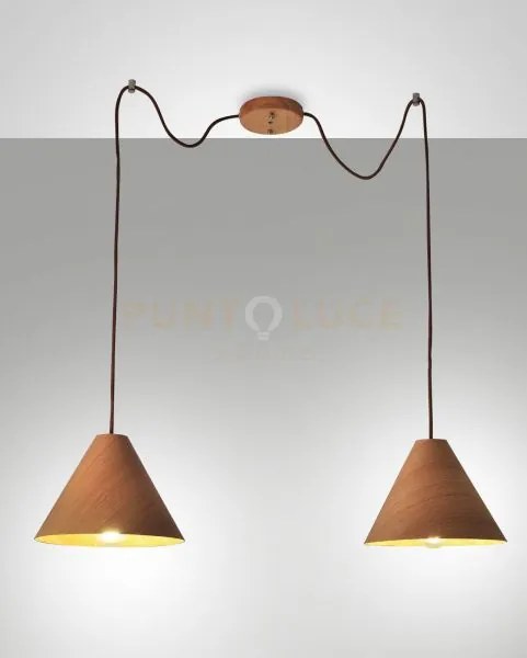 Esino sospensione quercia 2 luci 3630-46-215