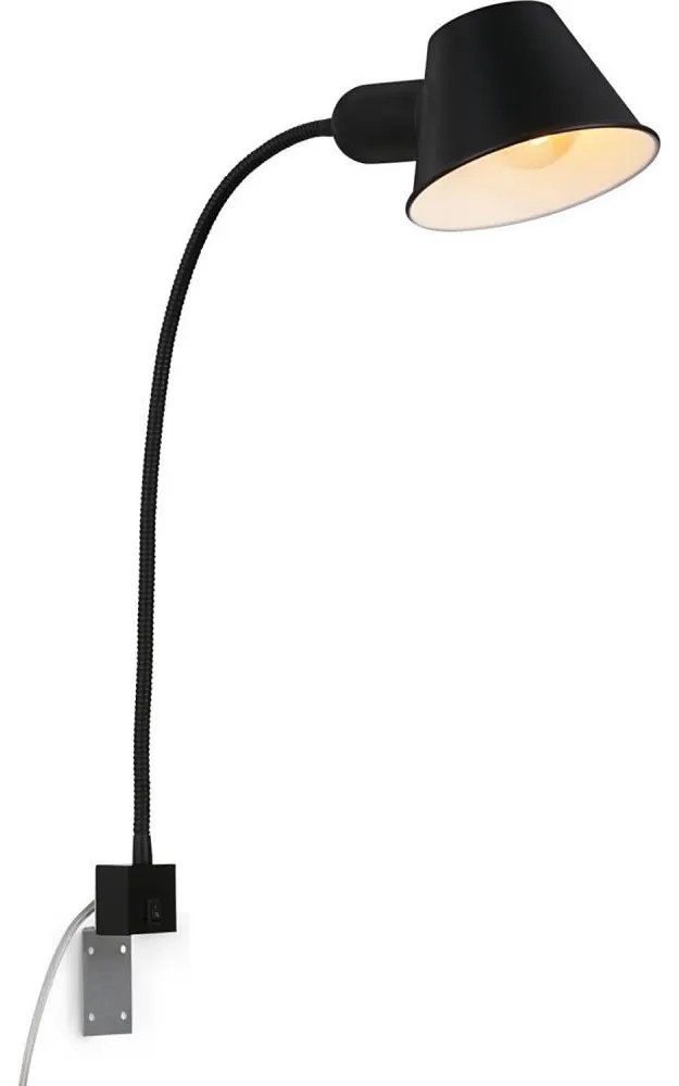 Briloner 2079-015 - Lampada flessibile a parete 1xE27/10W/230V nero