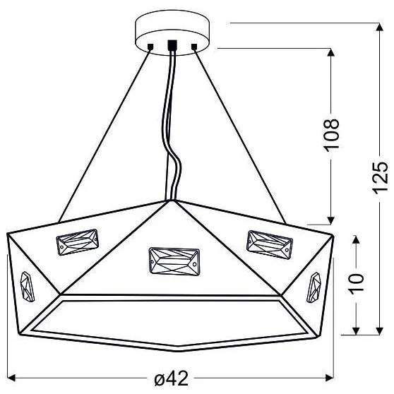 Lampadario a sospensione con filo NEMEZIS 3xG9/40W/230V