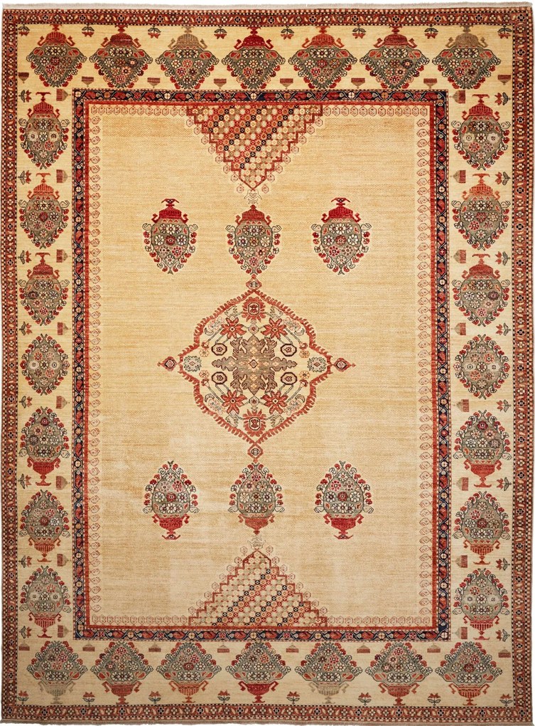 Kazak Tappeto orientale 360x270 Giallo (Pakistan) Annodato A Mano