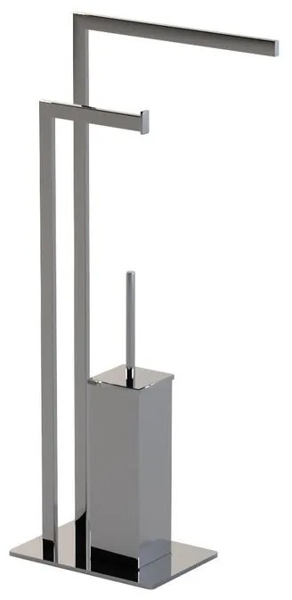 Piantana porta rotolo e porta scopino wc Retta