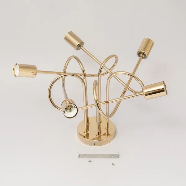 Lampadario a plafone OXFORD 5xE27/15W/230V, finitura dorata