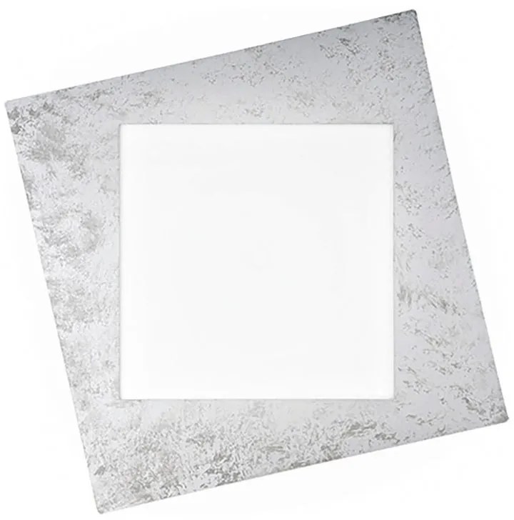Plafoniera LED moderno Selly, argento 31x5 cm, luce naturale NOVECENTO