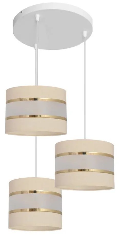 Lampadario su filo HELEN 3xE27/15W/230V crema