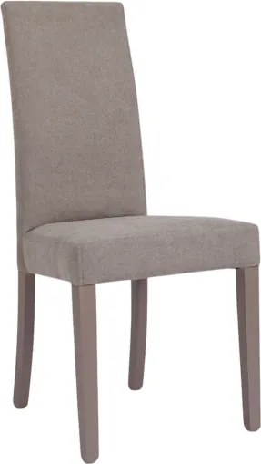 Sedia in tessuto Tortora moderna imbottita Denver - Set 2