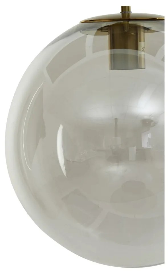 Lampadario in bronzo con paralume in vetro ø 30 cm Medina - Light &amp; Living