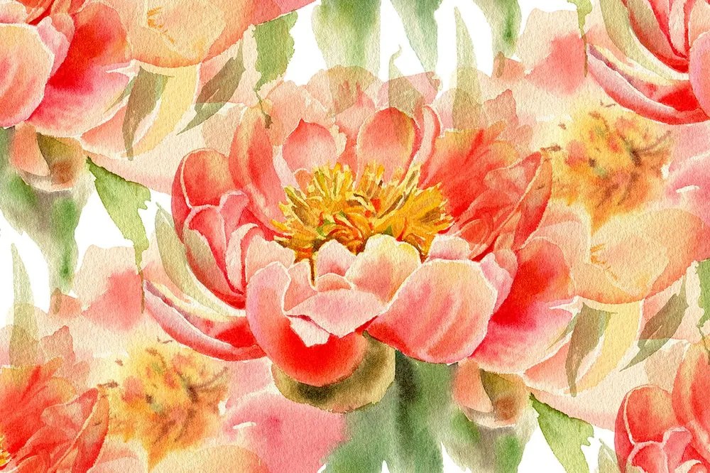 Carta da parati – Peonie rosse