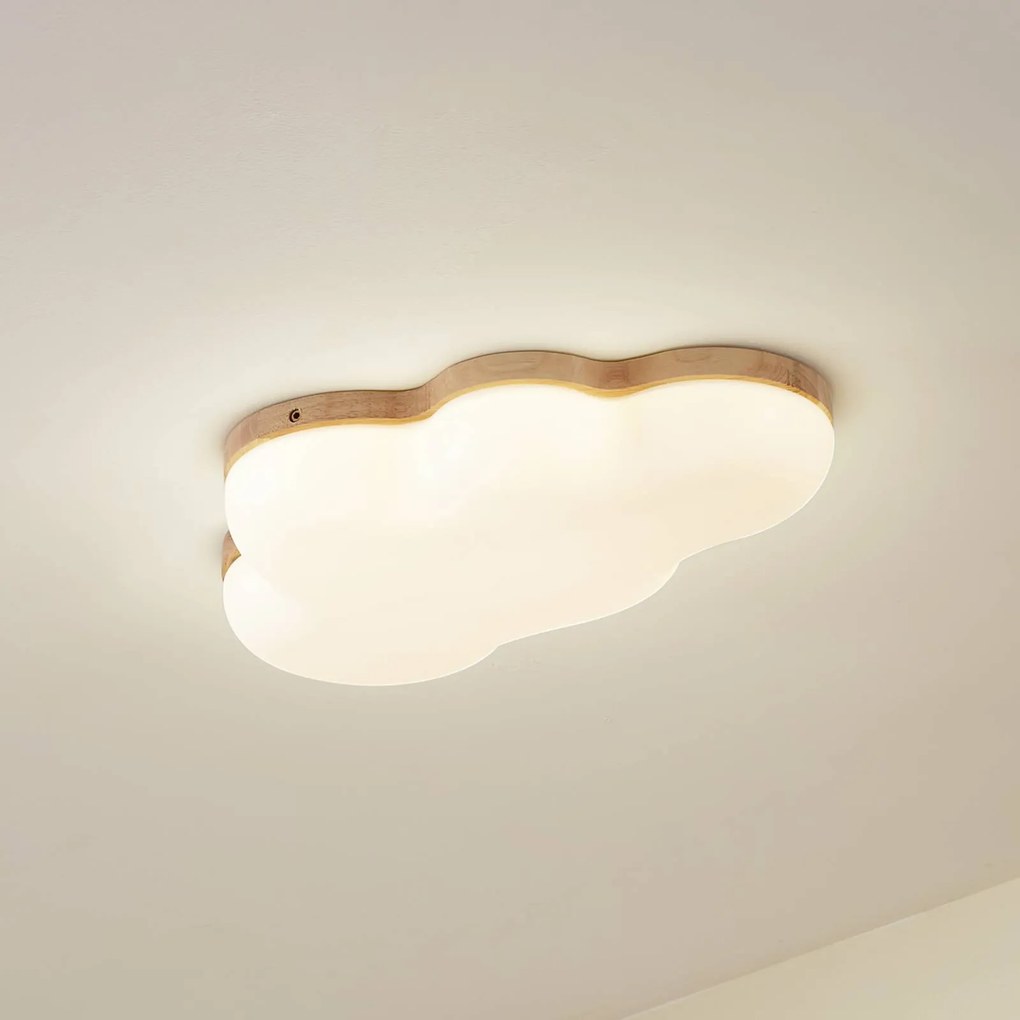 Plafoniera a LED Pilvi Lindby, Bianco / Opale, Soggiorno / Sala da pranzo, Plastica, Moderno, Plafoniera LED