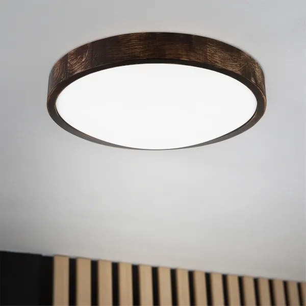 Brilagi - Plafoniera LED CARVALHO SLIM SMOKEY LED/36W/230V rovere Ø 37,5 cm